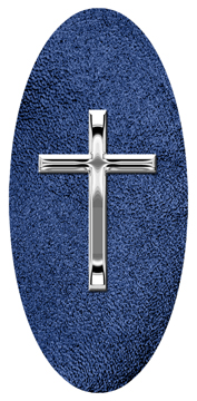 DG5000-510-SL-SH-BL Silver Single Cross Shimmer Blue